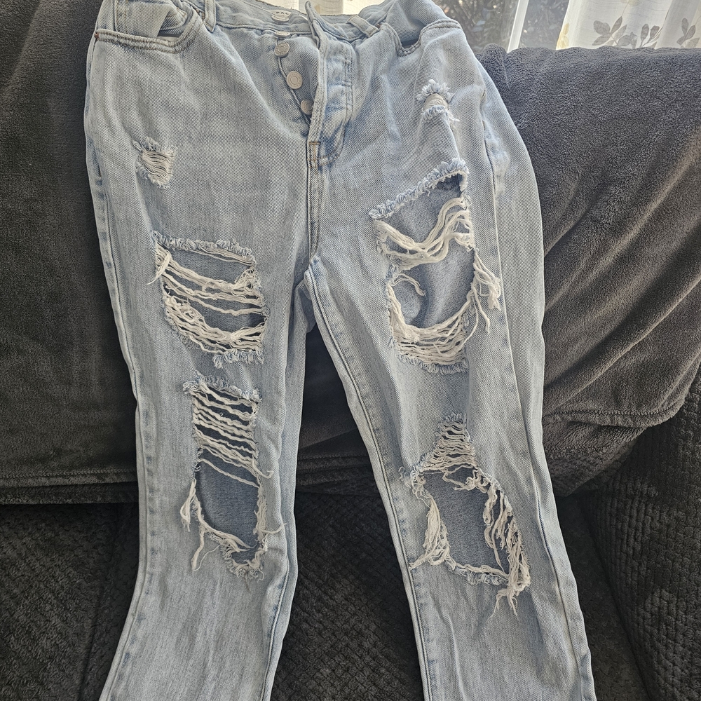 PacSun Light Blue Distressed Boyfriend Jeans